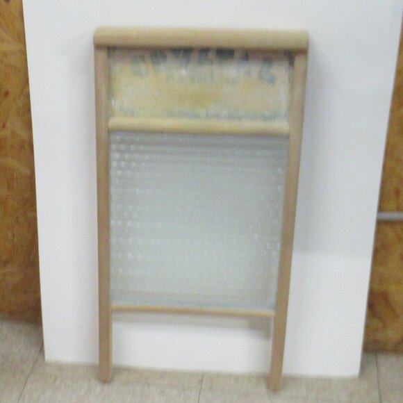 Vintage Crystal Cascade Glass Washboard No. 2080, Columbus OH 12x24" Like New - Picture 4 of 5